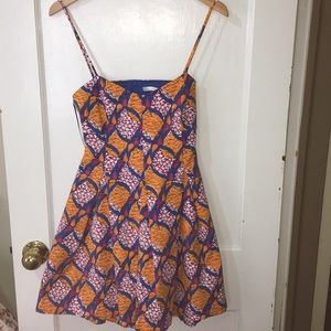 Crazy Print Open backed Dress size Medium